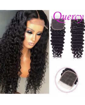 9A lace closure 4*4inch deep wave