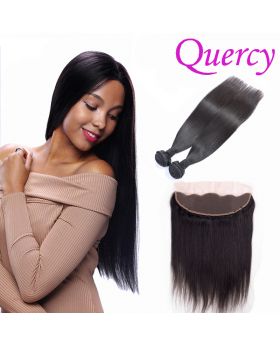 10A 2 bundles with lace frontal 13*4inch straight