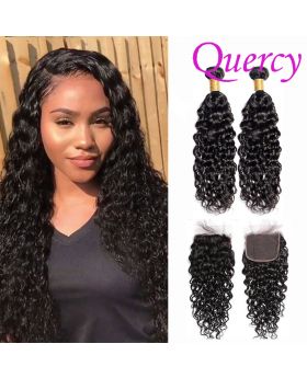 9A 2 bundles with lace closure 4*4inch water wave