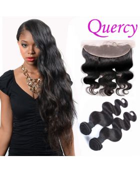9A 2 bundles with lace frontal 13*4inch body wave
