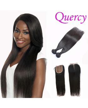 10A 2 bundles with lace closure 4*4inch straight