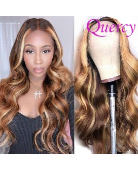 Highlight #4/27 Transparent lace 13*6 lace front wig 180% Body Wave